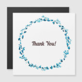 Blauwe waterverf bloemen met adem (Voorkant / Achterkant)