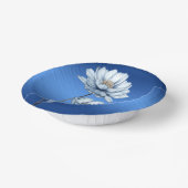 Blauwe Waterverf bloemen Papieren Kommen (Gebogen)