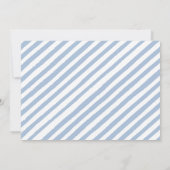 Blauwe waterverf bloemenbabyboy douchefoto kaart (Achterkant)