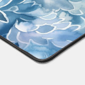 Blauwe Waterverf bloemmotief gepersonaliseerde naa Bureaumat (Hoek)