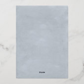 Blauwe Waterverf Bodembestemming bruiloft Folie Uitnodiging (Achterkant)