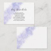 Blauwe Waterverf Boeken voor Baby Kaart (Voorkant / Achterkant)