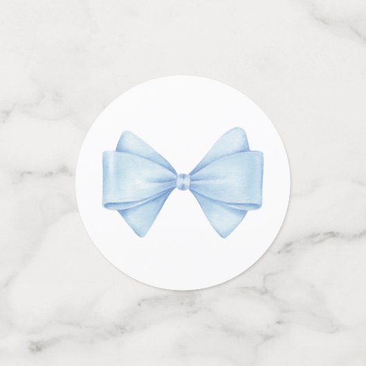 Blauwe Waterverf boog Confetti (Kleine voorkant)