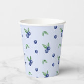 Blauwe Waterverf bosbes lieve verjaardag Papieren Bekers (Achterkant)
