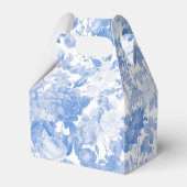 Blauwe Waterverf Botanische Florals Weddenschap Bedankdoosjes (Achterkant)