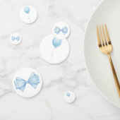 Blauwe Waterverf Bow & Balloon Confetti (Groep)