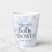 Blauwe Waterverf Bow Boy Baby shower Papieren Bekers (Voorkant)