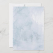 Blauwe Waterverf Bride Gown Vrijgezellenfeest Kaart (Achterkant)