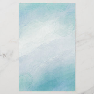 Blauwe waterverf briefpapier