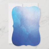  Blauwe Waterverf Bruids Douche Uitnodiging (Achterkant)