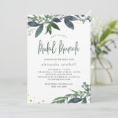 Blauwe Waterverf | Bruidsbrunch Kaart (Staand voorkant)