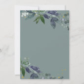 Blauwe Waterverf | Bruidsbrunch Kaart (Achterkant)