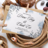 Blauwe Waterverf bruiloft Aankondiging Briefkaart