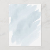 Blauwe Waterverf bruiloft details en informatie Informatiekaartje (Achterkant)