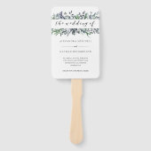 Blauwe Waterverf | Bruiloft Handwaaier (Voorkant)