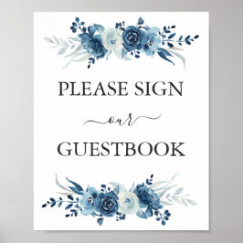 Blauwe waterverf brutaligboek poster