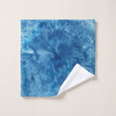 Blauwe Waterverf burst Bad Handdoek (Wasdoekje)
