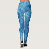 Blauwe Waterverf burst Leggings (Achterkant)
