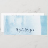 Blauwe Waterverf Cadeaubon (Voorkant / Achterkant)