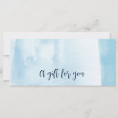 Blauwe Waterverf Cadeaubon (Voorkant)