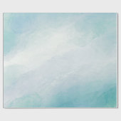 Blauwe waterverf cadeaupapier (Vlak)