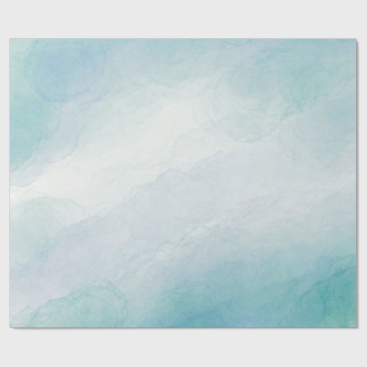 Blauwe waterverf cadeaupapier (Vlak)