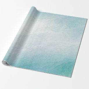 Blauwe waterverf cadeaupapier