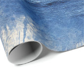 Blauwe Waterverf Cadeaupapier (Rol Hoek)