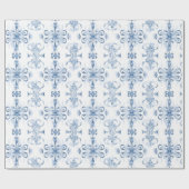 Blauwe Waterverf Cadeaupapier (Vlak)
