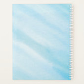 Blauwe Waterverf Calendar-laptop Planner (Achterkant)