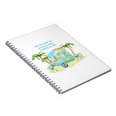 Blauwe Waterverf Camper Caravan - Mijn ziel vinden Notitieboek (Rechterzijde)