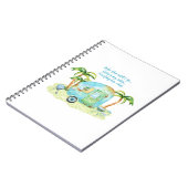 Blauwe Waterverf Camper Caravan - Mijn ziel vinden Notitieboek (Linkerzijde)