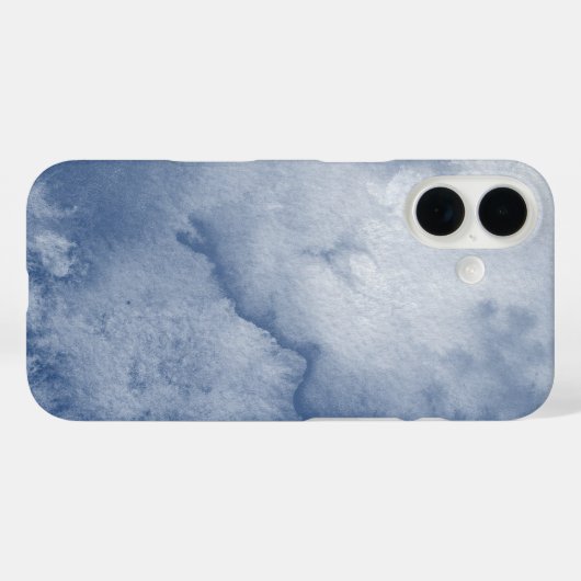 Blauwe Waterverf Case-Mate iPhone Case (Achterkant (horizontaal))