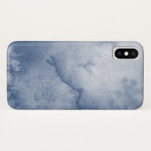 Blauwe Waterverf Case-Mate iPhone Case (Achterkant (horizontaal))