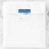 Blauwe Waterverf Chanoeka Gift Label (Tas)