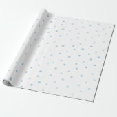 Blauwe Waterverf cirkels Cadeaupapier (Uitgerold)