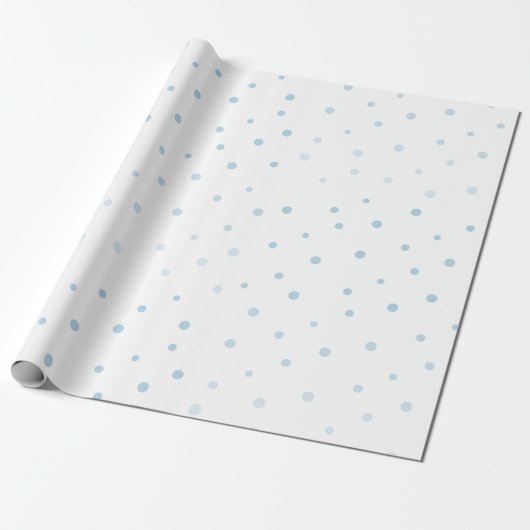 Blauwe Waterverf cirkels Cadeaupapier (Uitgerold)