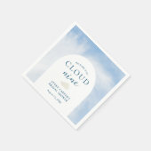 Blauwe Waterverf Cloud 9 Vrijgezellenfeest Servet (Hoek)