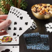 Blauwe Waterverf Confetti Stippen bruiloft gunst Pokerkaarten (Insitu)