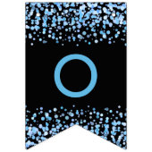 Blauwe Waterverf Confetti Stippen bruiloft voor al Vlaggetjes (Derde vlag)