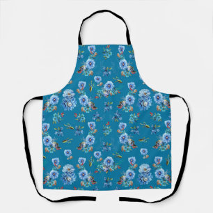 Blauwe Waterverf Corn Flower Running Pattern All-O Schort
