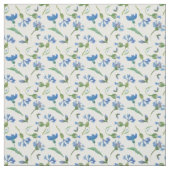 Blauwe waterverf cornbloemen stof (Swatch)