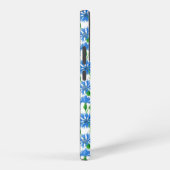 Blauwe waterverf cornbloemen, wilde bloemen op wit samsung galaxy hoesje (Rechterkant)