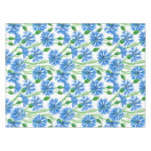 Blauwe waterverf cornbloemen, wilde bloemen op wit tafelkleed (Voorkant (Horizontaal))