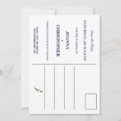 Blauwe Waterverf Cornflowers Floral Boho Save The Date (Achterkant)