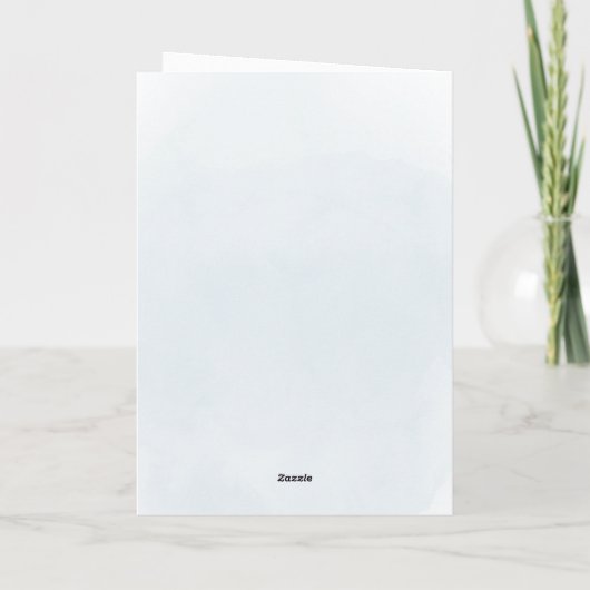 blauwe waterverf Cross - dank je creditcard Kaart (Achterkant)