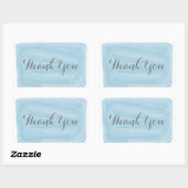Blauwe Waterverf Dank je Stickers (Vel)