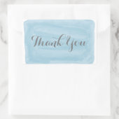 Blauwe Waterverf Dank je Stickers (Tas)