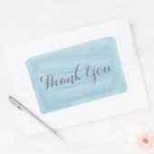 Blauwe Waterverf Dank je Stickers (Envelop)