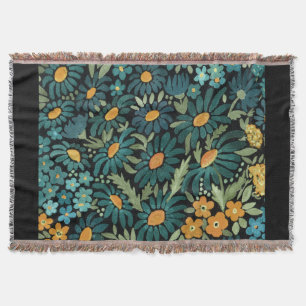 Blauwe waterverf deken